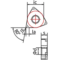 Công cụ cắt PCBN (Dao cắt cho gia công), WNGA